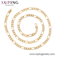 44754 Xuping Gros bijoux 18k plaqué or simple style chaîne colliers